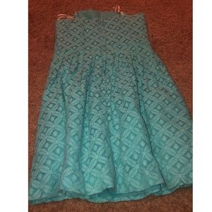 Lilly Pulitzer strapless dress TURQUOISE